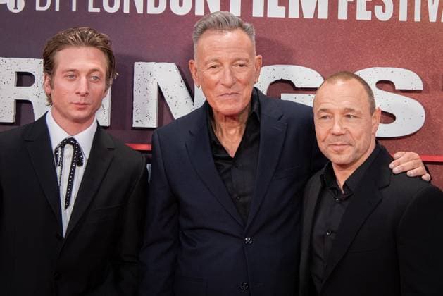 Springsteen: Deliver Me from Nowhere Headline Gala - The 69th BFI London Film Festival - 15 Oct 2025 (L-R) Jeremy Allen White, Bruce Springsteen and Stephen Graham attend the Springsteen: Deliver Me from Nowhere Headline Gala at the 69th BFI London Film Festival at The Royal Festival Hall. London United Kingdom Copyright: xLoredanaxSangiulianox xSOPAxImagesx LSangiuliano-7686