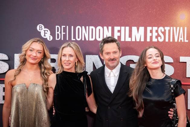 Springsteen: Deliver Me from Nowhere Headline Gala - The 69th BFI London Film Festival - 15 Oct 2025 (L-R) Stella Cooper, Jocelyne Cooper, Director Scott Cooper and Ava Cooper attend the Springsteen: Deliver Me from Nowhere Headline Gala at the 69th BFI London Film Festival at The Royal Festival Hall. London United Kingdom Copyright: xLoredanaxSangiulianox xSOPAxImagesx LSangiuliano-7077