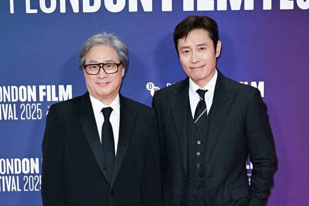 London BFI No Other Choice Premiere Park Chan-wook and Lee Byung-hun attending the No Other Choice from Nowhere Premiere as part of the BFI London Film Festival in London, England on October 15, 2025. Photo by Aurore Marechal ABACAPRESS.COM London  Copyright: xMarechalxAurore ABACAx