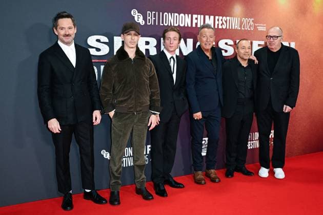 London BFI Springsteen Deliver Me from Nowhere Premiere Scott Cooper, Jeremy Strong, Jeremy Allen White, Bruce Springsteen, Stephen Graham and Jon Landau attending the Springsteen: Deliver Me from Nowhere Premiere as part of the BFI London Film Festival in London, England on October 15, 2025. Photo by Aurore Marechal ABACAPRESS.COM London  Copyright: xMarechalxAurore ABACAx