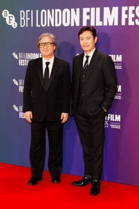 Chan-wook Park and Byung-hun Lee - BFI London Film Festival Gala - Red carpet - UK Premiere of No Other Choice - London, UK on 15th October 2025 Chan-wook Park and Byung-hun Lee - BFI London Film Festival Gala - Red carpet - UK Premiere of No Other Choice - London, UK on 15th October 2025, Credit:Manuela Langotsch Avalon United Kingdom, London, Royal Festival Hall  Copyright: xManuelaxLangotschx xAvalonx 1045795370