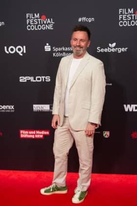 Dead Of Winter Photo Call In Cologne Brian Kirk, the film director, poses for pictures during the Dead of Winter photo call at Film Palast during the Cologne Film Festival in Cologne, Germany, on October 15, 2025. cologne Germany  Copyright: xYingxTangx originalFilename: tang-notitle251015_npaKt.jpg