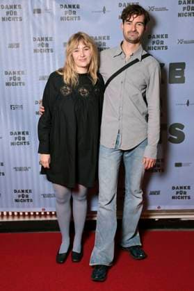 Stella Marie Markert with companion at the premiere of the movie Danke für nichts at the Filmtheater Colosseum Berlin, 15 10 2025 Foto:xS.xGabschx xFuturexImagex danke_5003