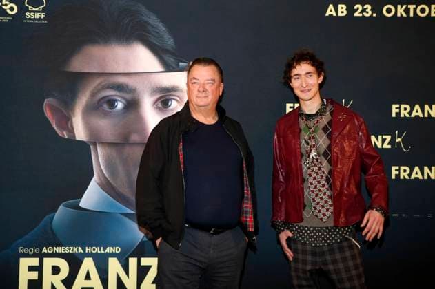 Peter Kurth and Idan Weiss at the premiere of the movie Franz K at the Delphi Filmpalast am Zoo Berlin, 15 10 2025 Foto:xA.xBuggex xFuturexImagex franz_5067