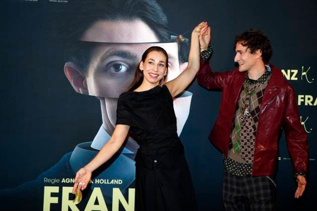 Carol Schuler and Idan Weiss at the premiere of the movie Franz K at the Delphi Filmpalast am Zoo Berlin, 15 10 2025 Foto:xA.xBuggex xFuturexImagex franz_5070