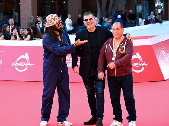 Roma Cinema Fest 2025, day 2 - Red carpet for the film Bombolo - Core De Roma. Pictured is Stefano Calvagna and lookalikes of Thomas Milian and Bombolo.  Copyright: xMaurizioxD Avanzox xipa-agency.netx xDxAvanzo Provvisionatox IPA_Agency_IPA66660467