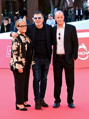Rome Cinema Fest 2025, Day 2 - Red carpet for the film Bombolo - Core De Roma. Pictured are Stefano Calvagna, Stefania, and Alessandro Lechner.  Copyright: xMaurizioxD Avanzox xipa-agency.netx xDxAvanzo Provvisionatox IPA_Agency_IPA66660477