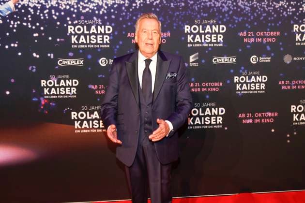 World premiere of the Roland Kaiser concert film 50 years of Roland Kaiser A life for music in Münster Münster, 16 10 2025 Roland Kaiser at the world premiere of the Roland Kaiser concert film in Münster NRW Copyright: xMatthiasxGränzdörferx