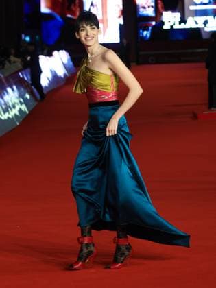 Rome: Rome Cinema Fest 2025, evening 2 - Red carpet screening of Breve Storia d amore. Pictured: Pilar Fogliati Rome  - ZUMAp169 20251016_zea_p169_1309 Copyright: xMarcoxProvvisionatox