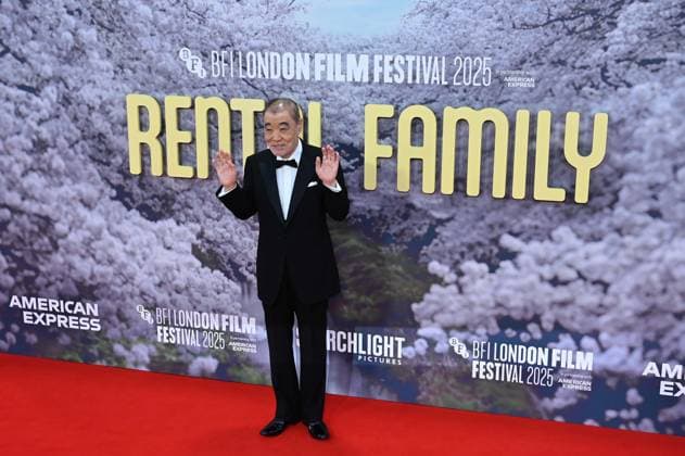 69th BFI London Film Festival LONDON, UNITED KINGDOM - OCTOBER 16: Japanese actor Akira Emoto attends the premiere of the film Rental Family during the 69th BFI London Film Festival held at the Royal Festival Hall in London, UK on October 16, 2025. Rasid Necati Aslim Anadolu London United Kingdom. Editorial use only. Please get in touch for any other usage.  Copyright: x2025xAnadoluxRasidxNecatixAslimx