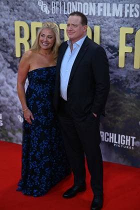 69th BFI London Film Festival Ingiltere nin baskenti Londra da bulunan Royal Festival Hall da düzenlenen 69. BFI Londra Film Festivali nde Rental Family filminin galasi yapildi. Etkinlige Brendan Fraser (sagda) ve Jeanne Moore (solda) da katildi. Rasid Necati Aslim Anadolu London United Kingdom. Editorial use only. Please get in touch for any other usage.  Copyright: x2025xAnadoluxRasidxNecatixAslimx