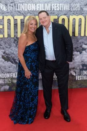 October 16, 2025, London, England, United Kingdom: BRENDAN FRASER (R) and JEANNE MOORE attend the UK premiere of Rental Family during the 69th BFI London Film Festival at the Royal Festival Hall. London United Kingdom - ZUMAs371 20251016_zip_s371_040 Copyright: xWiktorxSzymanowiczx