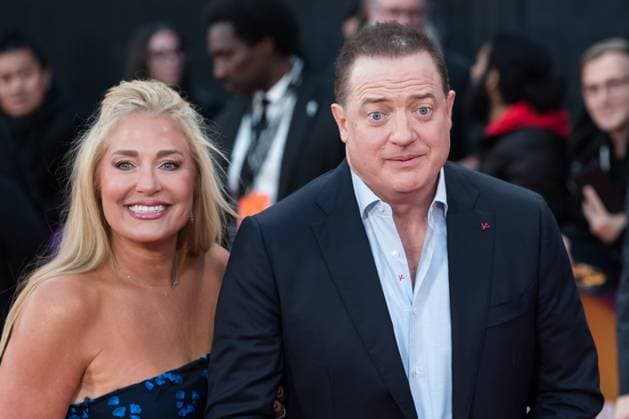 October 16, 2025, London, England, United Kingdom: BRENDAN FRASER (R) and JEANNE MOORE attend the UK premiere of Rental Family during the 69th BFI London Film Festival at the Royal Festival Hall. London United Kingdom - ZUMAs371 20251016_zip_s371_046 Copyright: xWiktorxSzymanowiczx
