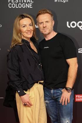 Klejda Shani and Kasem Hoxha arriving at the Film Festvial Cologne Awards ceremony on 16 10 2025 at the Cineplex Filmpalast in Cologne Film Festival Cologne Awards 2025 in Cologne