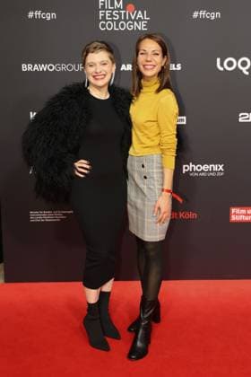 Nadja Felk and Jennifer Opara arriving at the Film Festvial Cologne Awards ceremony on 16 10 2025 at the Cineplex Filmpalast in Cologne Film Festival Cologne Awards 2025 in Cologne