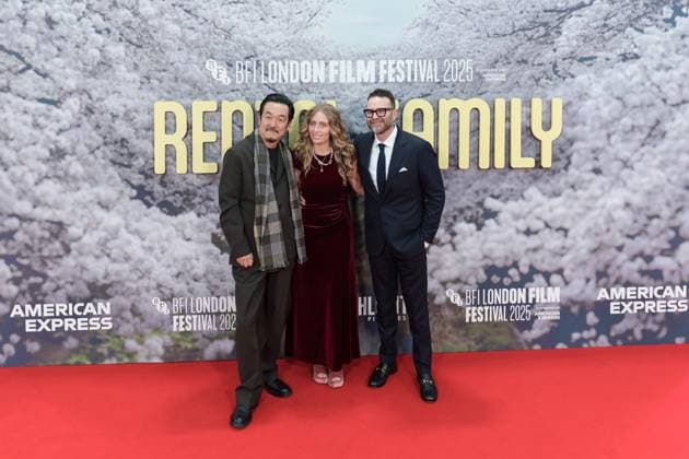 October 16, 2025, London, England, United Kingdom: SHIN YAMAGUCHI, JULIA LEBEDEV and EDDIE VAISMAN attend the UK premiere of Rental Family during the 69th BFI London Film Festival at the Royal Festival Hall. London United Kingdom - ZUMAs371 20251016_zip_s371_079 Copyright: xWiktorxSzymanowiczx