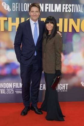 Is This Thing On Film Premiere Kris Thykier and Claudia Winkleman attend the BFI London Film Festival Gala of the UK premiere of IS THIS THING ON?, during the BFI London Film Festival, the Royal Festival Hall, London. 14th October 2025.  Copyright: xAndrewxSimsx NINTCHDBPICT001031568471