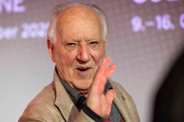 Director, filmmaker Werner HERZOG mi , award winner Filmpreis Koeln 2025, portrait, portrait, friendly, laughing, waving, at the Film Festival Cologne, at the Filmpalast Koeln, on 16 10 2025