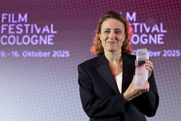 Actress Maren EGGERT mi , laureate International Actors Award 2025, portrait, portrait, half figure, friendly, at the Film Festival Cologne, at the Filmpalast Koeln, on 16 10 2025