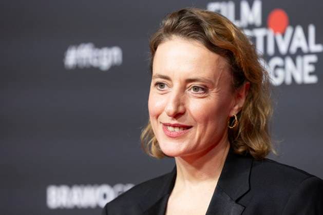 Actress Maren EGGERT mi , Prizewinner International Actors Award 2025, Portrait, Portraet, friendly, laugh, Red Carpet, at the Film Festival Cologne, at the Filmpalast Koeln, on 16 10 2025