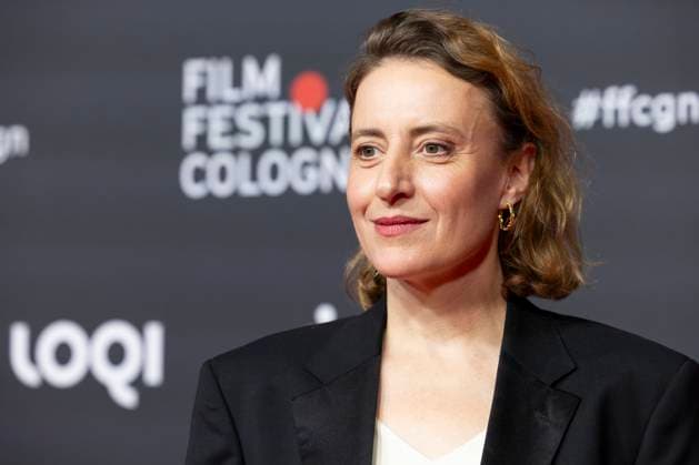 Actress Maren EGGERT mi , laureate International Actors Award 2025, Portrait, Portraet, friendly, Red Carpet, at the Film Festival Cologne, at the Filmpalast Koeln, on 16 10 2025