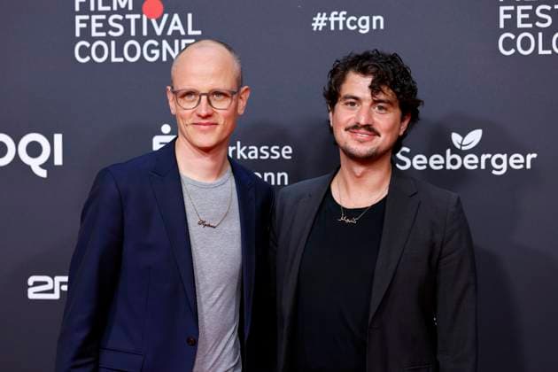 Producer Claus Herzog Reichel and director Mehmet Akif Büyükatalay receive the NRW Film Prize at the Film Festival Cologne Awards as part of the Film Festival Cologne 2025 at the Filmpalast Cologne, 16 10 2025 NRW Germany Copyright: xChristophxHardtx