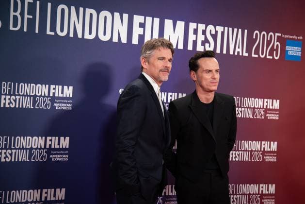 Blue Moon Headline Gala - The 69th BFI London Film Festival in London - 16 Oct 2025 Ethan Hawke and Andrew Scott attend the Blue Moon Headline Gala during the 69th BFI London Film Festival at the The Royal Festival Hall. London United Kingdom Copyright: xLoredanaxSangiulianox xSOPAxImagesx LSangiuliano-7913