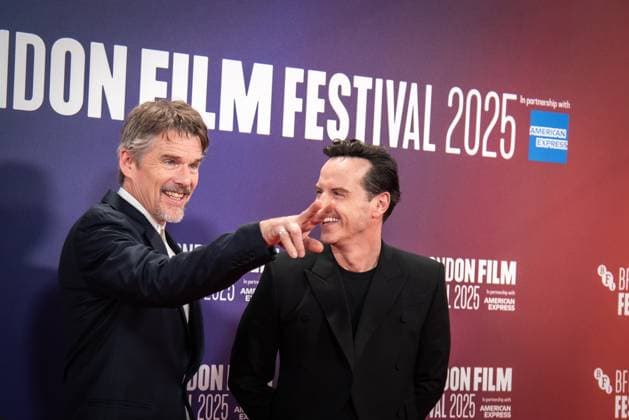 Blue Moon Headline Gala - The 69th BFI London Film Festival in London - 16 Oct 2025 Ethan Hawke and Andrew Scott attend the Blue Moon Headline Gala during the 69th BFI London Film Festival at the The Royal Festival Hall. London United Kingdom Copyright: xLoredanaxSangiulianox xSOPAxImagesx LSangiuliano-7922