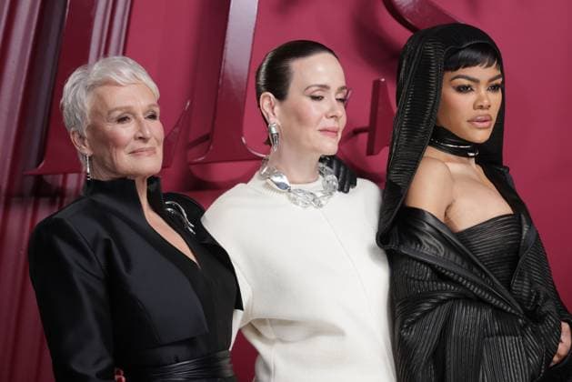 LOS ANGELES, CA - OCTOBER 16: Glenn Close, Sarah Paulson and Teyana Taylor at the world premiere of Hulu s ˜All s Fair™ at the DGA theatre in Los Angeles, California on October 16, 2025. Copyright: xCrashx xMediaPunchx