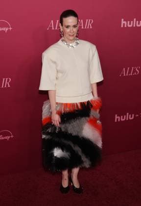 LOS ANGELES, CA - OCTOBER 16: Sarah Paulson at the world premiere of Hulu s ˜All s Fair™ at the DGA theatre in Los Angeles, California on October 16, 2025. Copyright: xCrashx xMediaPunchx