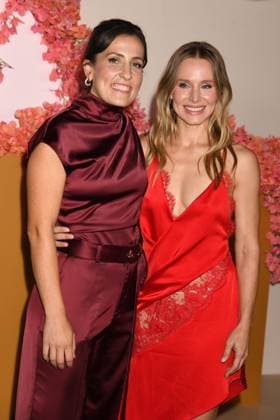 LOS ANGELES, CA - OCTOBER 16: Ana Ayala and Kristen Bell at the Netflix Premiere of Nobody Wants This at The Egyptian Theatre on October 16, 2025 in Los Angeles, California. Copyright: xJeffreyxMayerx