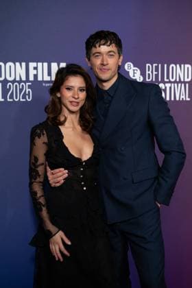 The BFI London Film Festival Gala of the UK premiere of WASTEMAN, taking place at VUE Leicester Square, London, UK on 16th October 2025. Dannie Norman and Tom Blyth at the BFI London Film Festival Gala of the UK premiere of WASTEMAN, taking place at VUE Leicester Square, London, UK on 16th October 2025., Credit:Oleksii Ovcharenko Avalon United Kingdom, London  Copyright: xOleksiixOvcharenkox xAvalonx 1046019404