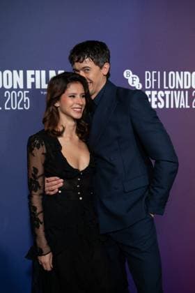 The BFI London Film Festival Gala of the UK premiere of WASTEMAN, taking place at VUE Leicester Square, London, UK on 16th October 2025. Dannie Norman and Tom Blyth at the BFI London Film Festival Gala of the UK premiere of WASTEMAN, taking place at VUE Leicester Square, London, UK on 16th October 2025., Credit:Oleksii Ovcharenko Avalon United Kingdom, London  Copyright: xOleksiixOvcharenkox xAvalonx 1046019453