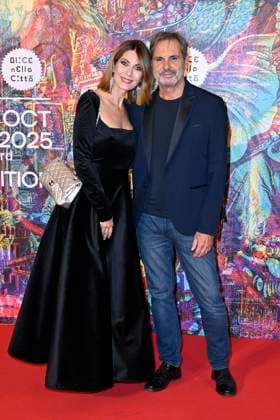 20th Edition of Rome Film Fest Red Carpet of the movie -Squali- Auditorium Conciliazione - Rome, Italy Milena Miconi;Mauro Graiani 20th Edition of Rome Film Fest Red Carpet of the movie -Squali- Auditorium Conciliazione - Rome, Italy 16th October 2025  Copyright: xMAXxMONTINGELLI SGPx