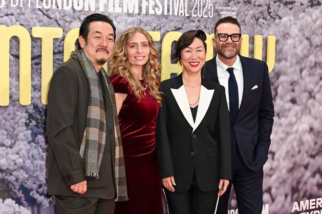 Shin Yamaguchi, Julia Lebedev, Hikari and Eddie Vaisman attends Rental Family Premiere during the BFI London Film Festival, at the Southbank Centre, Royal Festival Hall in London, England. UK. Thursday 16th October 2025 Copyright: xJamesxWarrenx LFF- RENTAL FAMILY-45