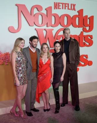 Nobody Wants This Season 2 Premiere - Los Angeles, USA LOS ANGELES, USA. October 16, 2025: Justine Lupe, Adam Brody, Kristen Bell, Jackie Tohn & Timothy Simons at the season 2 premiere for Nobody Wants This at the Egyptian Theatre. Los Angeles CA USA  Copyright: xPaulxSmith Featureflashx