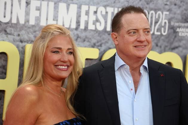 Rental Family UK premiere Brendan Fraser and wife Jeanne Moore at the screening of the movie Rental Family at The 69th BFI London Film Festival, London London Royal Festival Hall UK Copyright: xFredxDuvalx