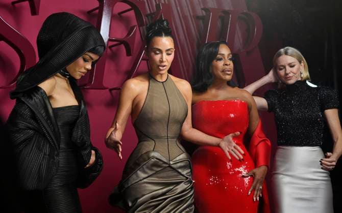 Cast members Teyana Taylor, Kim Kardashian, Niecy Nash-Betts and Naomi Watts (L-R) attend the world premiere of the Hulu original TV Series All s Fair at the DGA Theater in Los Angeles on Thursday, October 16, 2025. Storyline: Follows a successful divorce lawyer and the owner of an all-female law firm in Los Angeles.  LAP2025101608 JIMxRUYMEN