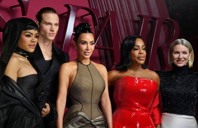 Cast members Teyana Taylor, Matthew Noszka, Kim Kardashian, Niecy Nash-Betts and Naomi Watts (L-R) attend the world premiere of the Hulu original TV Series All s Fair at the DGA Theater in Los Angeles on Thursday, October 16, 2025. Storyline: Follows a successful divorce lawyer and the owner of an all-female law firm in Los Angeles.  LAP2025101609 JIMxRUYMEN