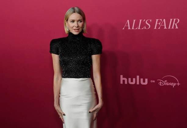 Cast member Naomi Watts attends the world premiere of the Hulu original TV Series All s Fair at the DGA Theater in Los Angeles on Thursday, October 16, 2025. Storyline: Follows a successful divorce lawyer and the owner of an all-female law firm in Los Angeles.  LAP2025101649 JIMxRUYMEN