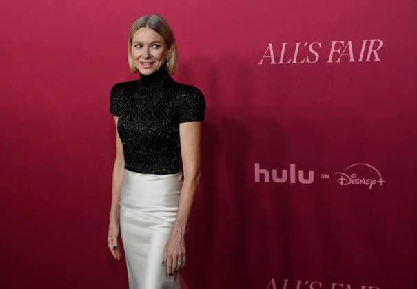 Cast member Naomi Watts attends the world premiere of the Hulu original TV Series All s Fair at the DGA Theater in Los Angeles on Thursday, October 16, 2025. Storyline: Follows a successful divorce lawyer and the owner of an all-female law firm in Los Angeles.  LAP2025101650 JIMxRUYMEN