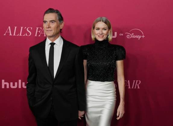Cast member Naomi Watts and her husband, actor Billy Crudup attend the world premiere of the Hulu original TV Series All s Fair at the DGA Theater in Los Angeles on Thursday, October 16, 2025. Storyline: Follows a successful divorce lawyer and the owner of an all-female law firm in Los Angeles.  LAP2025101653 JIMxRUYMEN