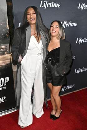 Garcelle Beauvais and Kat Kou at the premiere of the Lifetime movie Taken at a Truck Stop A Black Girl Missing at the Garland Theatre Los Angeles, 16 10 2025 Foto:xD.xStarbuckx xFuturexImagex taken_5031