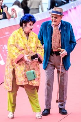 October 17, 2025, Rome, Italy: Maurisa Laurito and Renzo Arbore attend the Le Mille Luci di Antonello Falqui red carpet during the 20th Rome Film Festival at Auditorium Parco della Musica in Rome (Italy), October 17, 2025. Rome Italy  - ZUMAi110 20251017_zna_i110_004 Copyright: xAndreaxStacciolix