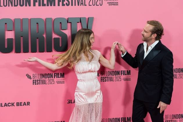 Christy Gala at 69th BFI London Film Festival LONDON, UNITED KINGDOM - OCTOBER 17: Sydney Sweeney and Ben Foster attend the UK premiere of Christy during the 69th BFI London Film Festival at the Royal Festival Hall in London, United Kingdom on October 17, 2025. Wiktor Szymanowicz Anadolu London United Kingdom. Editorial use only. Please get in touch for any other usage.  Copyright: x2025xAnadoluxWiktorxSzymanowiczx