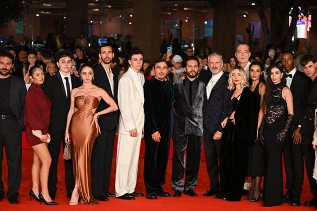 : Rome Cinema Fest 2025, Evening 3, Red Carpet of the film 40 Seconds. In the photo: cast  - ZUMAp169 20251017_zea_p169_1353 Copyright: xMaurizioxD Avanzox
