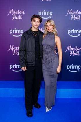 Amazon Premiere Maxton Hall Die Welt Zwischen Uns Noah Miguel Oechsle Rodriguez and Lara Spengler at the Amazon Prime series premiere Maxton Hall Die Welt Zwischen Uns at the Tempodrom on 17 10 2025 in Berlin Copyright: xEventpressxKochanx