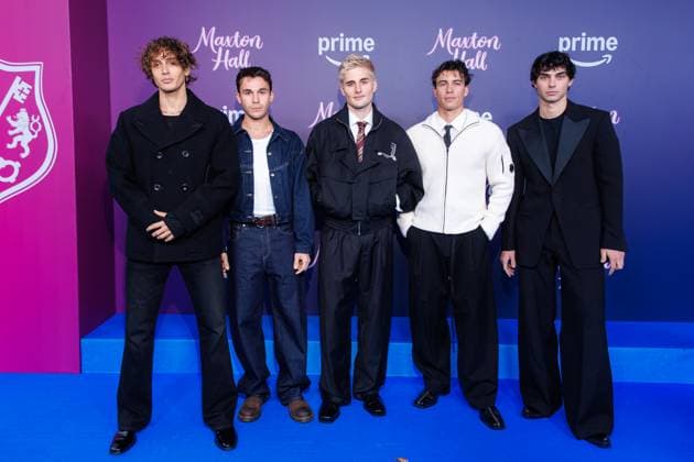 Amazon Premiere Maxton Hall Die Welt Zwischen Uns Bene Schulz, Julian Braun, Luis Freitag, Tim Schaecker and Jacob Rott at the Amazon Prime series premiere Maxton Hall Die Welt Zwischen Uns at the Tempodrom on 17 10 2025 in Berlin Copyright: xEventpressxKochanx