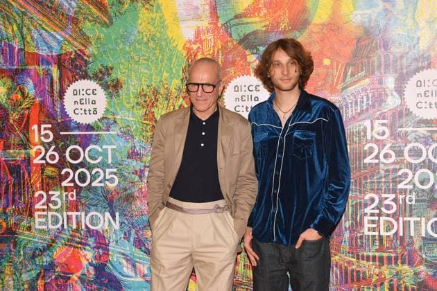 Rome, Italy: Rome, Cinema Fest 2025 Alice nella Citta Third Day Red Carpet film, Anemone, In the photo: Daniel Day Lewis Ronan Day Lewis Rome Italy  - ZUMAp169 20251017_zea_p169_1369 Copyright: xVincenzoxLandix