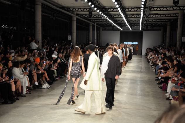 SaO PAULO, SP - 17.10.2025: SPFW N60 - Fashion show by designer Marco Normando, this Friday (17) SPFW - Brazilian Cultures Pavilion located in Ibirapuera Park in Sao Paulo, SP. x2826136x  ArmandoxFerraz